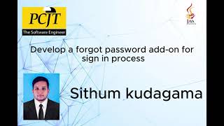Develop a forgot password add on for sign in process | Web Programming | Java Institute