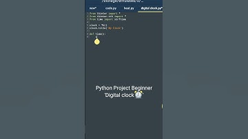 Digital Clock in python | Tkinter | Python Beginner project #python #shorts #project #coding