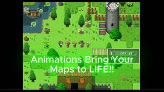 RPG Maker MV Wind Engine, Animate tree, grass, flags, plants and more! #rpgmaker #itchio #gamedev