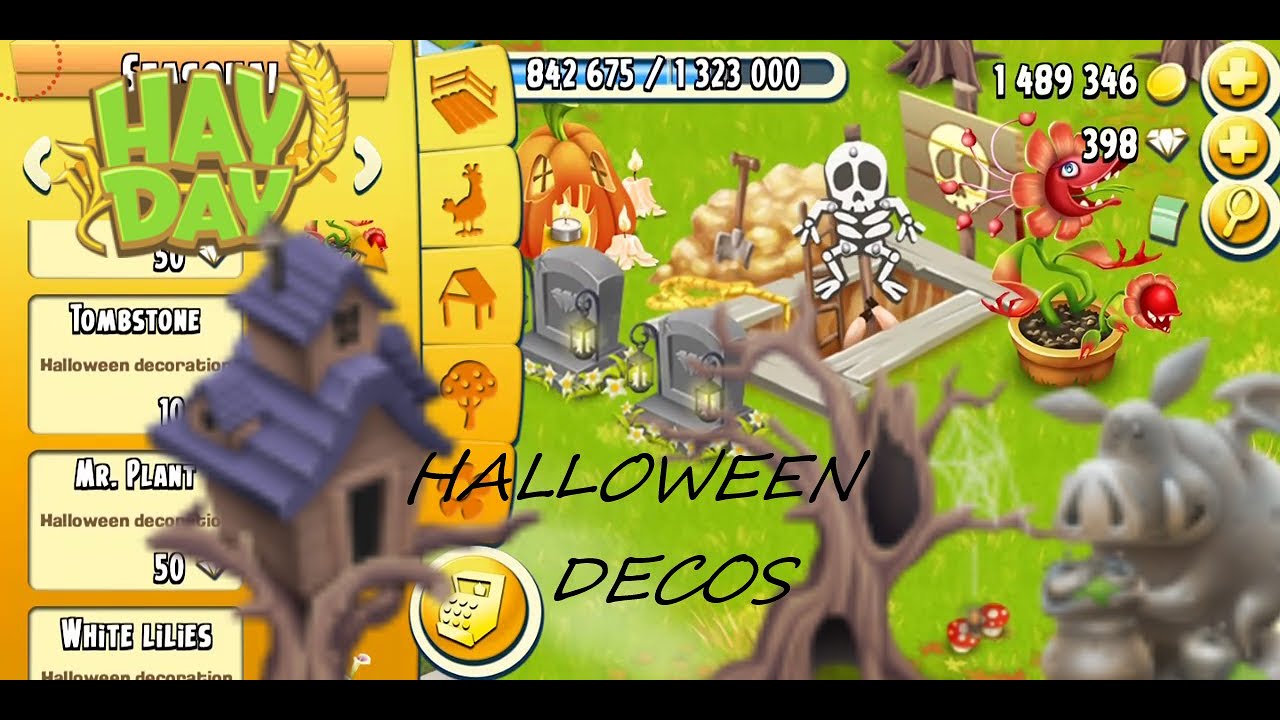 HAY DAY Halloween Decorations & Design - YouTube