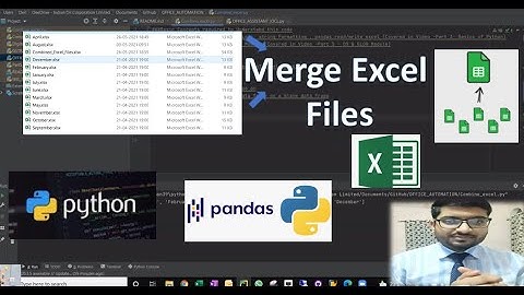 Combine/ Merge Different Excel Files| Own Program| Python and Pandas | Part 6 -a