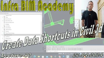 Lecture-30 Create Data shortcuts Civil 3d Infra Bim Academy