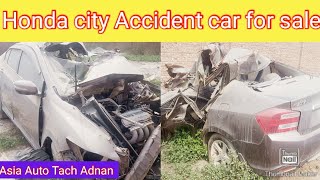 Honda city Damage / Accidental car for sale 2016 Model !Asia Auto Tach Adnan! Muhammad Adnan Mughal