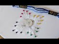 It&#39;s so Beautiful.Amazing Hand Embroidery flower design trick.Easy Hand Embroidery flower idea