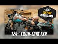 124 cubic inch twin cam fxr  jp custom motorcycle builds