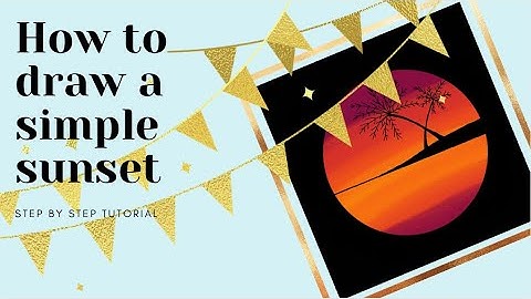 Simple sunset drawing | Autodesk sketchbook | digital art | step by step | Nikki Lahori