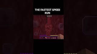 FASTEST MINECRAFT Speed RUN #minecraft #minecraftspeedrun #pocketedition #shorts