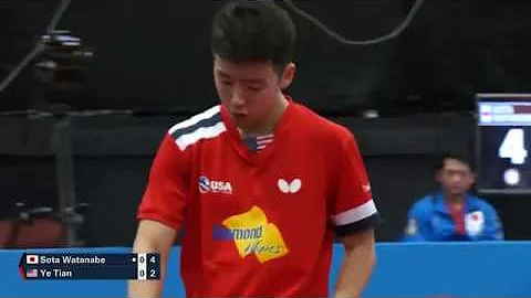 2019 US Open Table Tennis Championships  - Ye Tian (USA) vs Sota Watanabe (JPN)