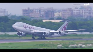 Boeing 747-8F & Ilyushin Il76 Take-offs from Dhaka