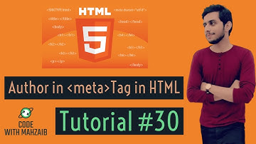 Author of Webpage in Meta Tag in HTML | Web Design Course | Tutorial #30 | Code with Mahzaib