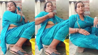 Aj Bartan Safai Karke Thak Giya Desi Village Bathing Vlog Village Aunty Bathing