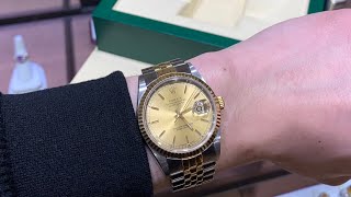SJ Vlog: Buying My First Rolex Datejust In My Home Town!•18k Gold Two Tone🔥 Full Factory•