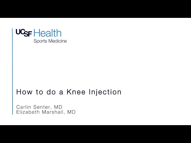 How to do a Knee Injection