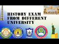 WHAT'S THE MOST REPEATED HISTORY QUESION FROM DIFFERENT UNIVERSITY