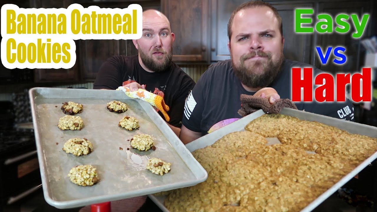 Easy 3-Ingredient Banana Oatmeal Cookies VS 13 Ingredient Cookies - YouTube