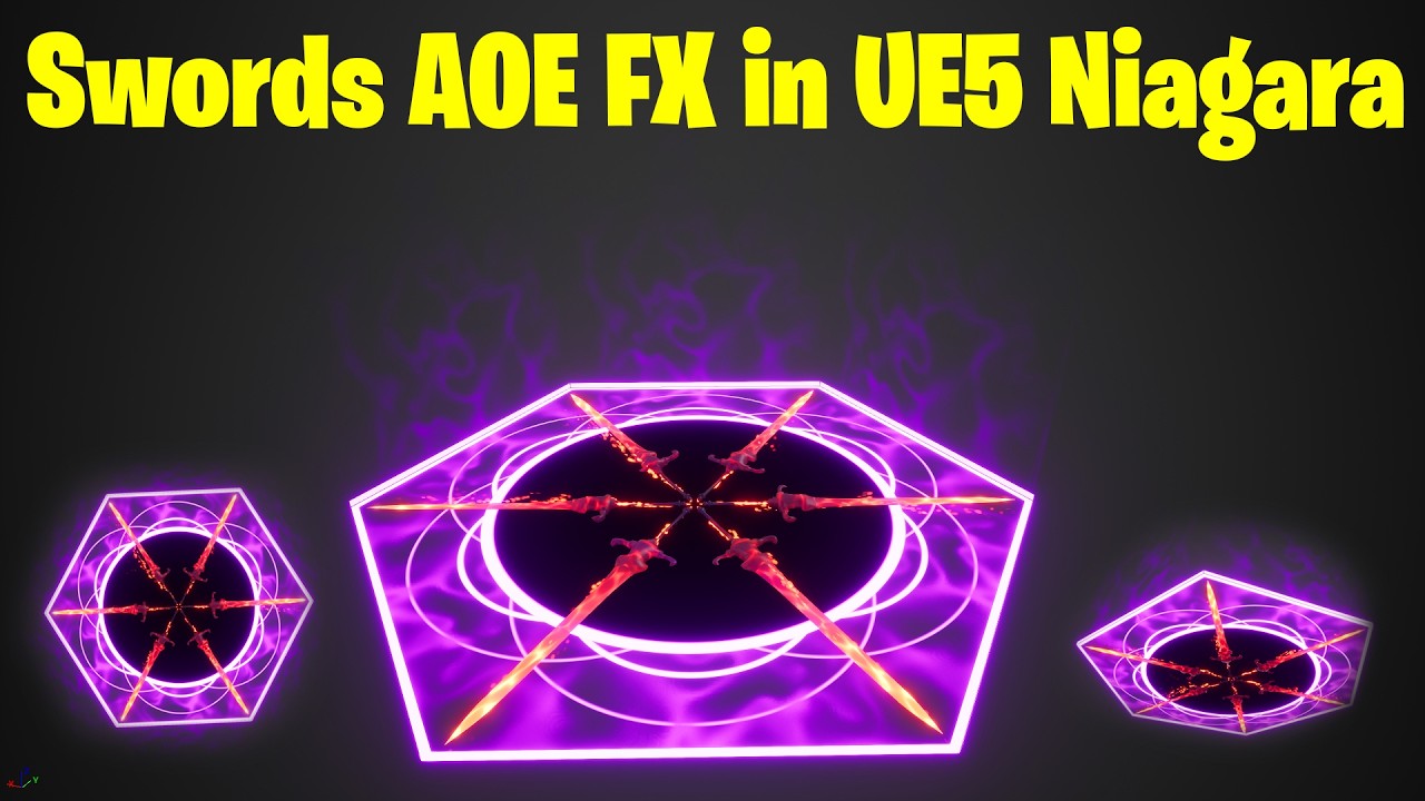 Swords AOE FX in UE5 Niagara Tutorial | Download Files - YouTube