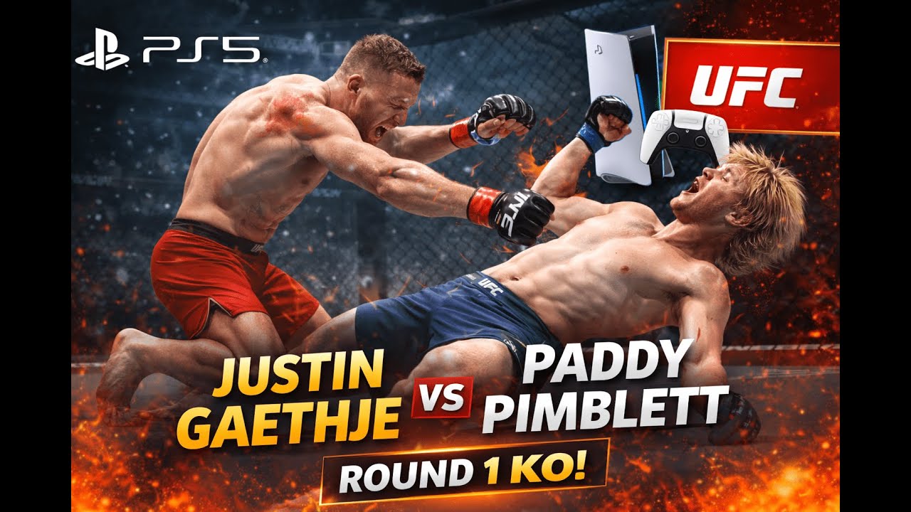 ROUND 1 FINISH 💥 Justin Gaethje Knocks Out Paddy Pimblett | UFC 5