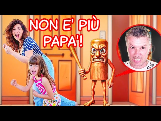CAPITAN DAD SI TRASFORMA IN TUNG TUNG SAHUR per 24 ore. AURORA E MAMMA GIO' IN PERICOLO
