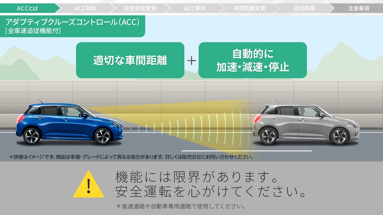 アダプティブクルーズコントロール（ACC）［全車速追従機能付］ - YouTube