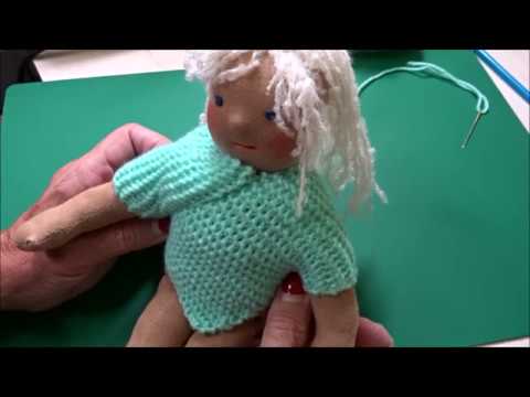 Puppen Poncho stricken - YouTube
