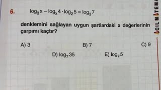 GÖRMESİ ZOR BİR LOGARİTMA SORUSU ACİL 🔥🔥