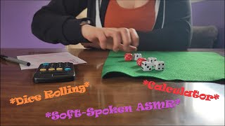 Rolling dice and Adding Them ASMR (Soft-Spoken) *Dice, Felt, Typing, Numbers, Writing, Whispering* screenshot 5