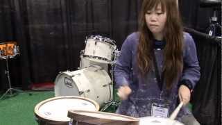 Chiikoddrives Demonstrationgaai Drums Namm2013 18 Charcoal Walnut Spiral Jazz Kit