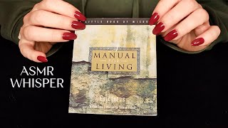 ASMR Whisper Reading 🌟 Epictetus Book Discovery 🌟 Pages, Paper, Quotes & Clothing Sounds