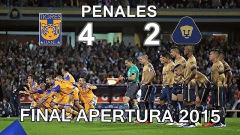 Pumas 2-4 Tigres serie de PENALES Final Liga MX Apertura 2015
