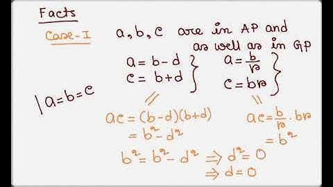 Arithmetic, Geometric  &  Harmonic Progressions : LECTURE - 1
