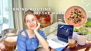 6AM morning routine 2021 before work | workout, healthy breakfast, self care