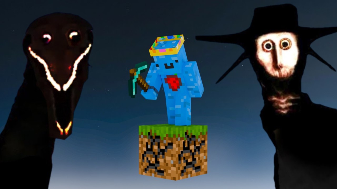 Minecraft Tek Blokta Korku Modları İle Hayatta Kaldım...