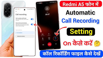 Redmi A5 Auto Call Recording Kaise On Kare | How To Enable Auto Call Recording Setting in Redmi A5