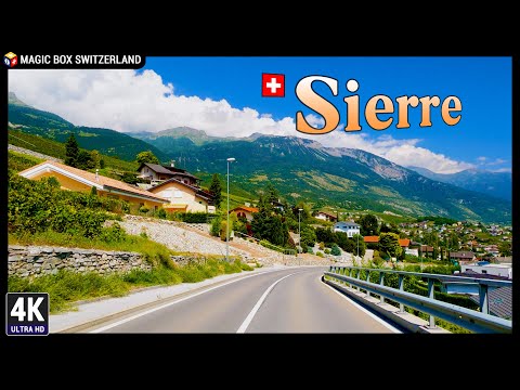 Sierre 4K 🇨🇭 Walking in Crans-Montana & Scenic Drive Road Trip to Sierre - Valais / Wallis Ep#2