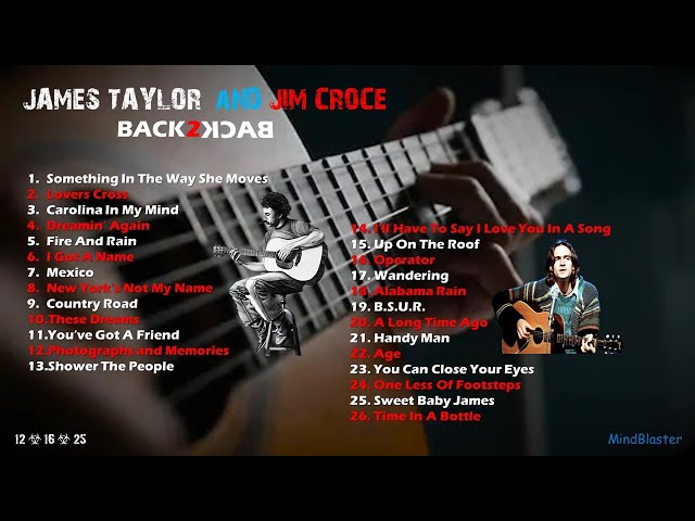 The Best of Folk Songs 70's - James Taylor & Jim Croce class=