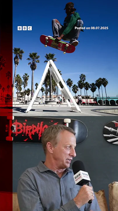 Could Tony Hawk come out of retirement? #TonyHawk #Olympics #BBCNews