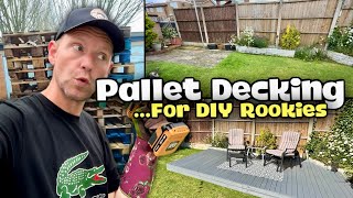 I'm A DIY Disaster, But I Built An Amazing Pallet Decking In My Garden!