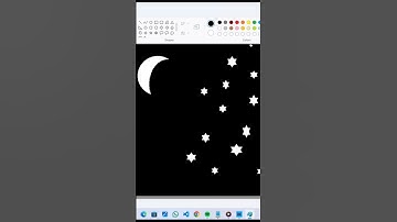 How to create Moon and Star with MS Paint ll #computer #drawing #children #painting #paint #moon