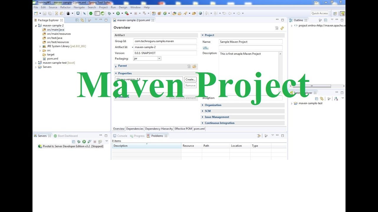 Create Maven Project in Spring Tool 