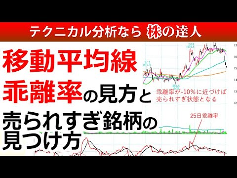 移動平均線乖離率の見方と売られすぎ銘柄の見つけ方