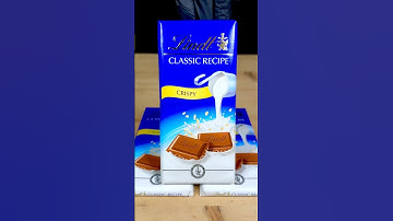 💙 Lindt Classic Recipe Crispy Chocolate Milkshake ASMR #shorts