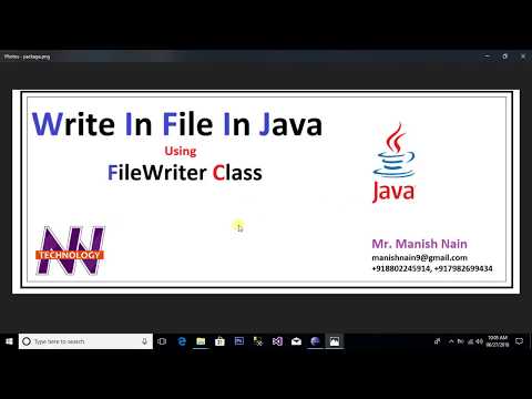 #30 Java Tutorial For Beginners | Write in File in Java | Manish Nain
