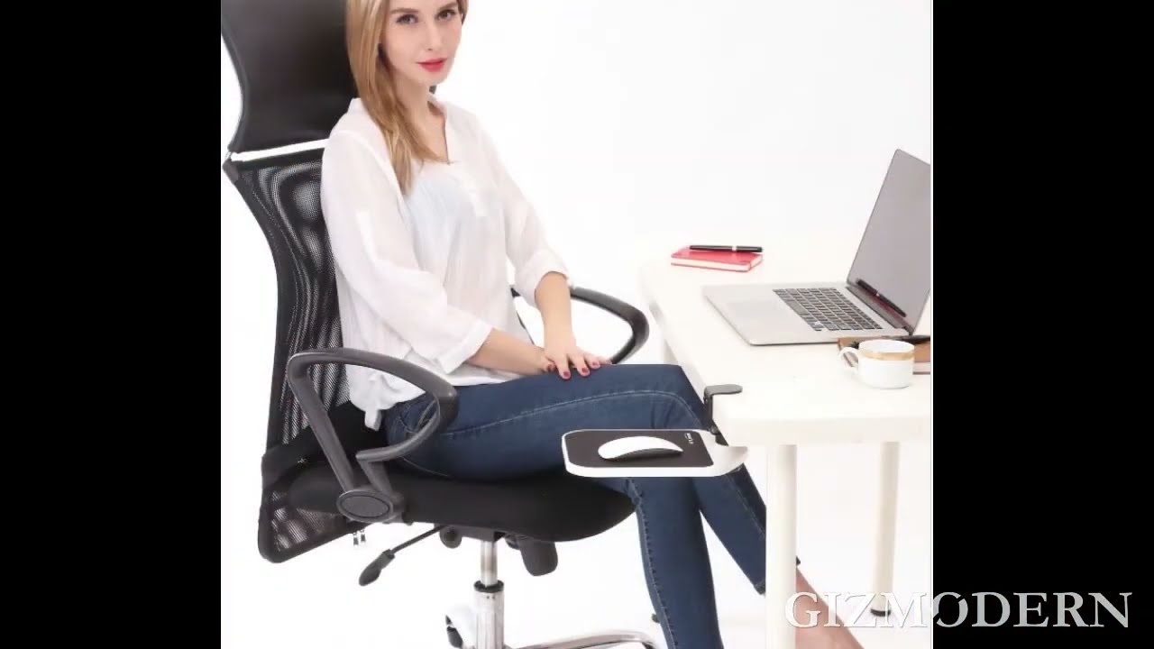 Multi-functional Mouse Tray, with Adjustable Height and Angle, Ergonomic Design & Gadget Storage