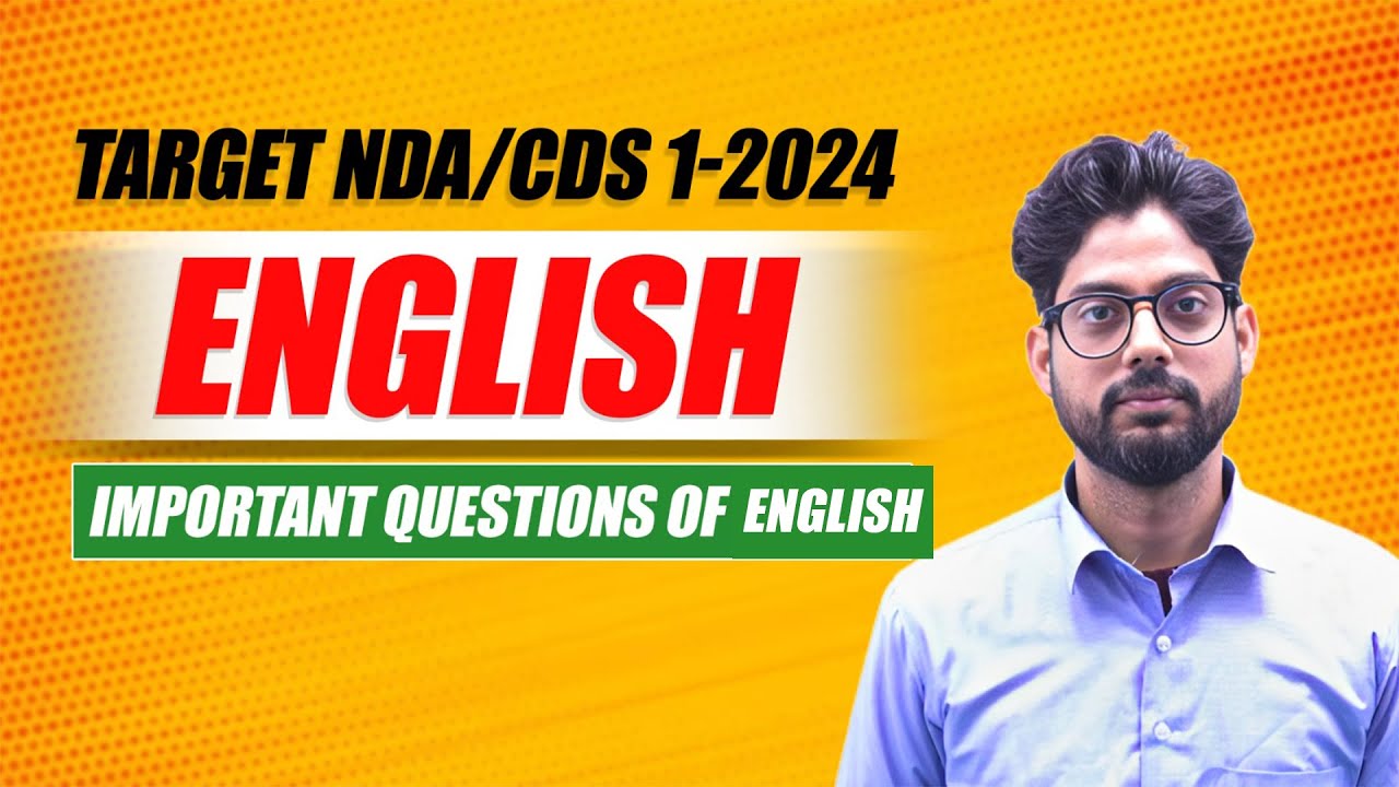 Important Questions of English for NDA/CDS 2024 Exam | Online NDA/CDS ...