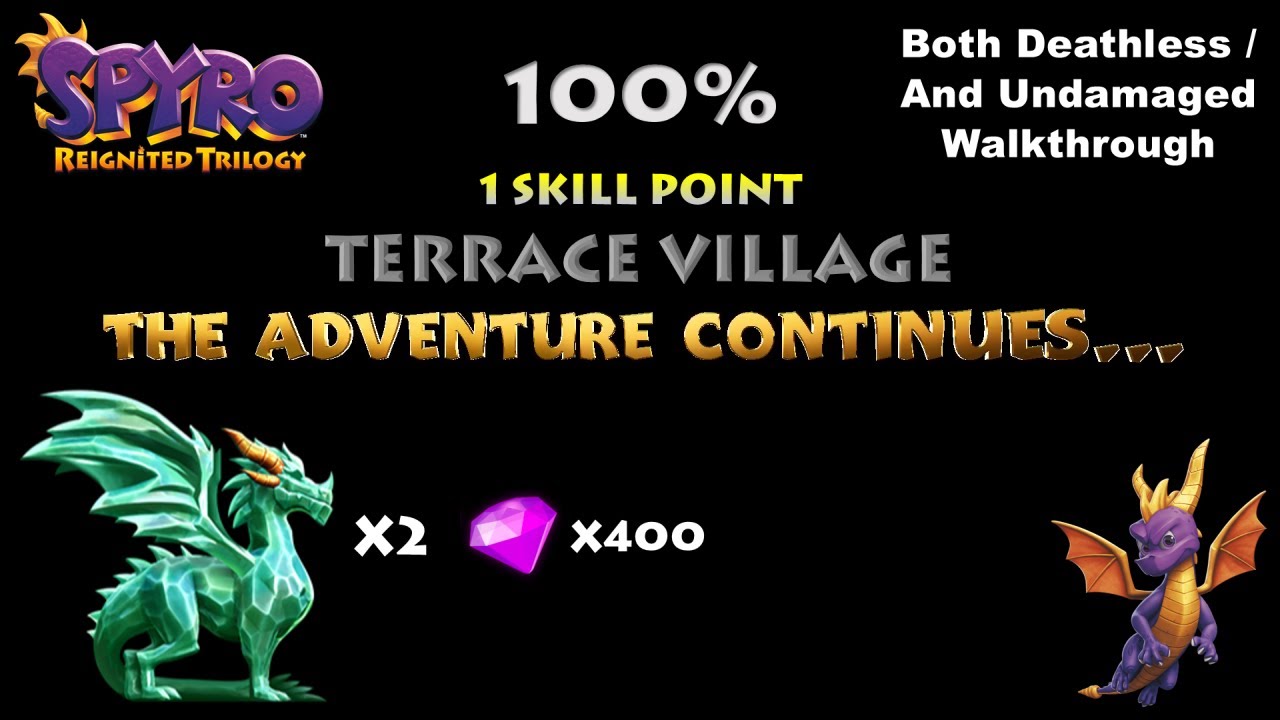 Spyro 1 Terrace Village (Realm, Level 4.1) All Gems, Crystal
