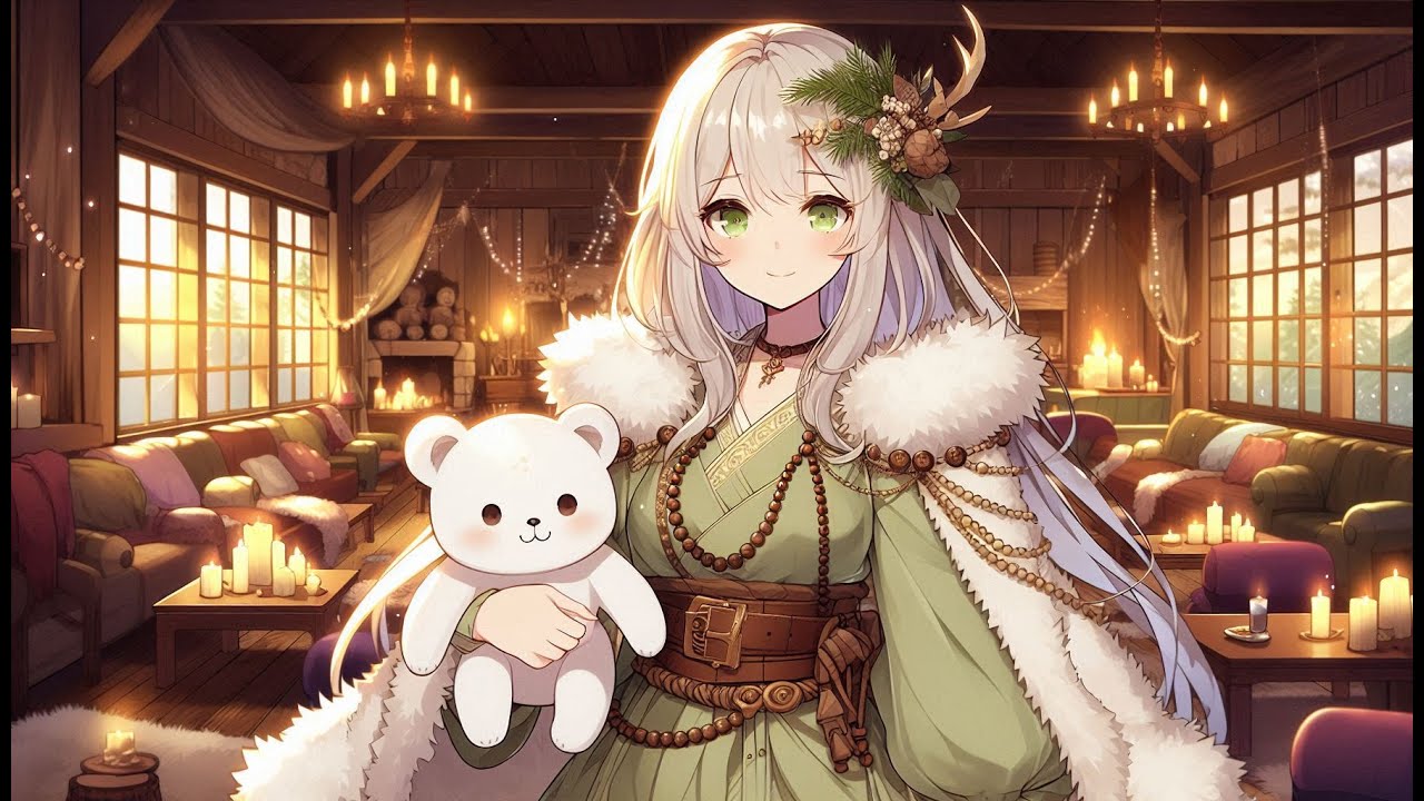 Frozen Twilight Serenade | Mystical Winter Cabin with Fairy Lights 🎄❄️