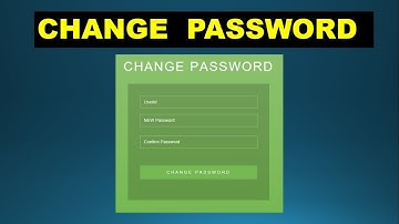 How to change password using jsp