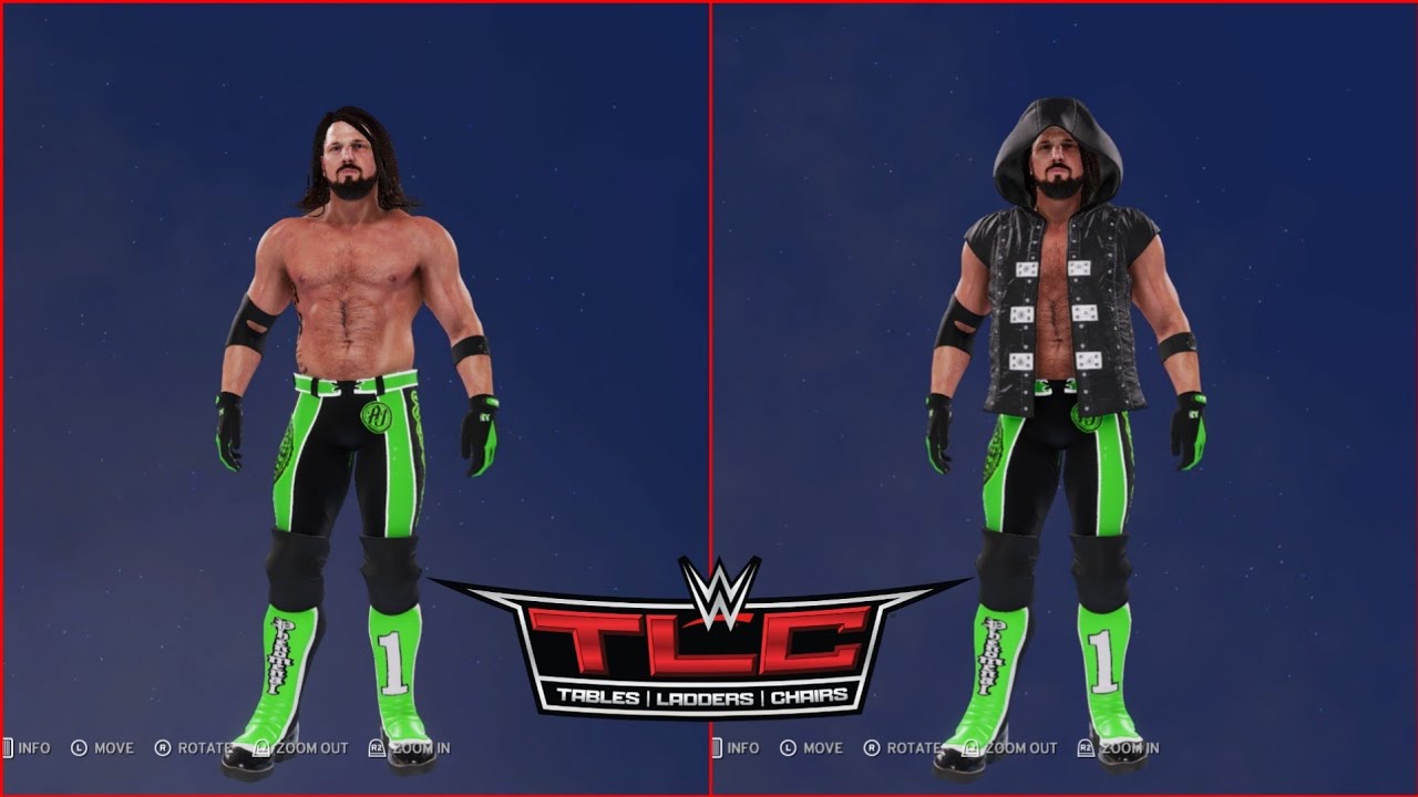 WWE 2K20 AJ Styles WWE TLC 2020 Attire YouTube