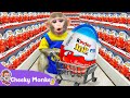 Surprise Eggs Song 🥚 Cheeky Monkey Go Shopping To Buy Kinder Joy Eggs | Nursery Rhymes & Kids Songs