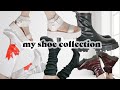my entire shoe collection try-on \\ thrifted dr. martens, prada dupes, vintage shoes, nike, fila